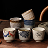 日式餐馆茶杯具手绘水杯简约杯子，陶瓷杯樱花杯，冷水古朴创意随手杯