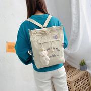 韩版帆布包女生单肩包斜挎包学生手提包多功能包小清新大容量包包