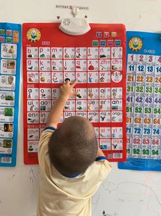 早教儿童汉语拼音aoe字母表，语音小孩发声墙贴宝宝学习有声挂图画