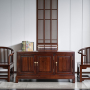 新中式客厅茶几原实木长形小户型禅意组合带门收纳储物设计师家具