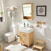 北欧橡木小户型浴室柜，镜柜卫浴柜组合洗脸盆洗手池，洗漱台50cm