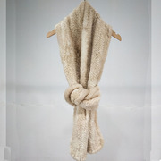 女士冬季双面水貂，皮毛编织长款皮草，围巾可穿插围脖保暖
