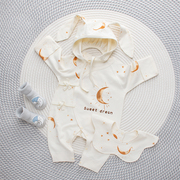 新生儿衣服a类婴儿衣服0一6月套装男女小月龄宝宝婴儿睡衣秋冬款