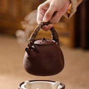 潮州红泥炭炉陶壶煮茶提梁壶中式围炉煮茶烤火炉套装功夫茶烧水壶