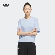 运动上衣圆领短袖T恤女装夏季adidas阿迪达斯三叶草IP1755