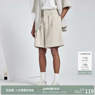 BODYDREAMB+系列 夏季西装短裤男美式休闲情侣直筒五分裤