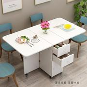 简约现代小户型伸缩折叠餐桌长方形E移动厨房储物柜简易饭桌椅组