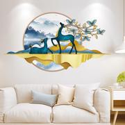 3d立体中国风墙贴纸客厅卧室，沙发电视背景墙，装饰墙纸自粘墙画贴画