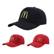 金拱门(金拱门)m记麦当劳门店员工，纯棉帽子定制餐饮工作帽广告棒球帽