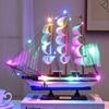 地中海木质工艺品帆船模型摆件桌面装饰一帆风顺小摆件送朋友