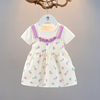 女童短袖连衣裙夏装纯棉0—3周岁宝宝公主，裙夏季婴儿上衣儿童裙子