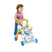婴儿童学步车可调高低手推车音乐助步车可调速防侧翻带水箱童车
