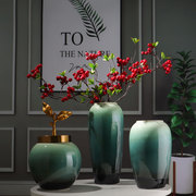 家居装饰品摆件客厅陶瓷花瓶景德镇陶瓷三件套水培干花花器工艺品