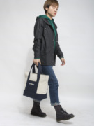 日系时尚单肩手提大容量女包，纯棉帆布托特包帆布(包帆布，)托特包原创包