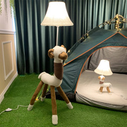 定制男孩女孩公主皮革落地灯可爱创意儿童房卧室床头卡通动物台灯