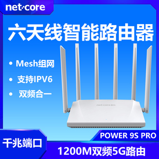 磊科power9spro无线路由器家用全千兆六天线，智能双频5g全屋大户型，宿舍别墅mesh组网信号增强器大功率穿墙