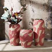 欧式美式落地大花瓶现代简约客厅家居装饰品陶瓷陶罐花艺插花摆件