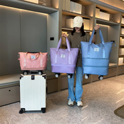 带万向轮的旅行包女轻便大容量拉杆行李包旅游(包旅游)收纳袋可折叠行李箱