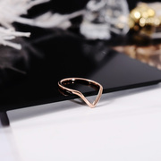 日韩国潮人网红关节细戒指女简约钛钢戒子小众，设计食指戒个性饰品