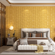 黑色金色3d立体自粘墙贴电视背景墙墙面，装饰软包墙纸卧室客厅贴纸