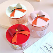 花半里透明亚克力圆筒婚礼欧式喜糖盒子空盒韩式伴手礼糖果盒定制