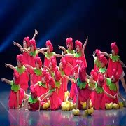 第十一届小荷风采脚脚会唱歌儿童演出服可爱舞台玫红公主裙表演服