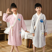 冬季儿童浴巾斗篷浴袍可穿式男女童浴衣宝宝，睡袍2024吸水速干