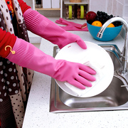 韩国进口洗碗家务手套厨房清洁耐用乳胶加厚耐磨洗衣服加长防水