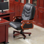 老板椅子大班椅面电脑桌椅商务，办公皮简约靠椅椅实木舒适久坐家用