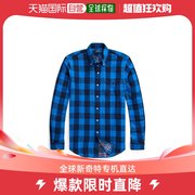 香港直邮潮奢 Polo Ralph Lauren Polo 拉夫 劳伦 男士格纹衬衫