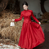中式女装中国风敬酒服新娘回门服红色裙子订婚礼服女旗袍两件套裙