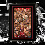 千鸟社迈克尔乔丹篮球，科比全明星复古海报装饰画