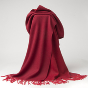 LISAa TAYLOR高档围巾女100%纯羊绒披肩两用冬季加厚保暖双面纯色
