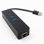 USB3.0转RJ45千兆网卡带3口HUB集线器 r外置有线网卡免驱动