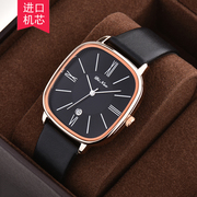韩版手表dinuo谛诺方形皮带防水石英表，进口机芯潮流简约男表