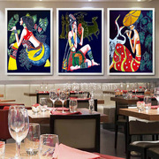 中国少数民族风少女人物音乐舞蹈教室墙画餐厅饭店走廊装饰壁挂画