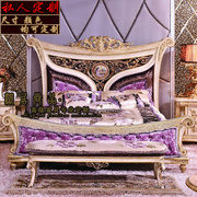 法式宫廷实木床婚床公主床别墅雕花欧式奢华卧室双人床主卧床定制