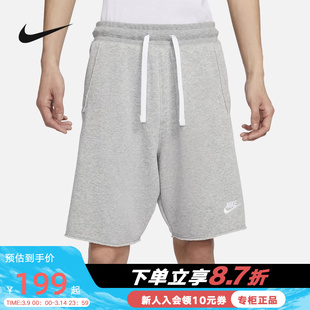 nike耐克短裤男2023夏休闲(夏休闲)宽松灰色针织运动五分裤dx0767-063