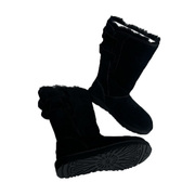 时尚羊毛靴ins潮靴黑色，高筒靴仅39码皮毛，一体羊毛保暖靴子外贸