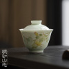 夏禾茶具釉下手绘葫芦藤盖碗功夫茶8克岩茶单泡茶碗小清新白玉瓷