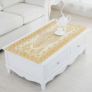 欧式金色茶几垫烫金桌布，隔热装饰垫长方形西餐垫桌垫豪华桌子盖布
