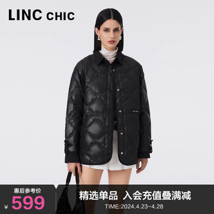 LINCCHIC金羽杰短款轻薄羽绒服女2023外套女秋冬款Y23802325