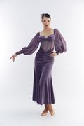 懒猫dq566-2紫迷雾，高定系列量身定制摩登连衣裙