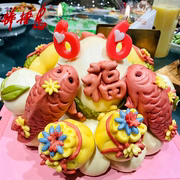 21棒棰岛寿桃馒头，礼盒老人生日蛋糕传统过寿贺寿祝寿糕点花父亲节
