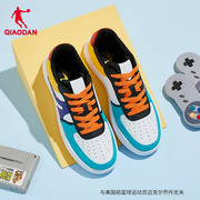 中国乔丹板鞋2024春季运动休闲鞋拼接撞色透气滑板鞋厚底男鞋