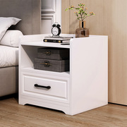 欧式床头柜现代简约实木色，卧室收纳储物柜，小型轻奢床边置物柜创意