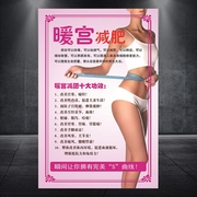 暖宫减肥中医养生装饰画，身体保养海报挂女性子宫护理壁画1346