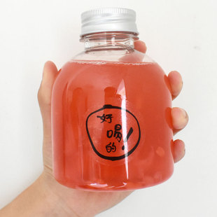 250-300-350-400-500ml网红pet塑料瓶一次性饮料瓶透明果汁瓶加厚