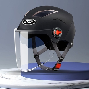 3c认证摩托车头盔，男士电瓶车夏季防晒四季通用安全帽镜片电动车