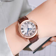 欧式女表时尚简约罗马蓝针气球款高颜值皮带女士皮带手表